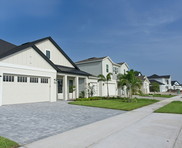 Driveway of luxury house