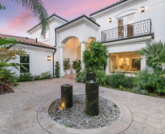 Driveway of luxury house